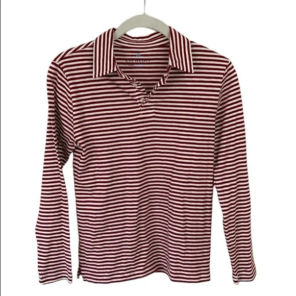 NWT CREWCUTS Kids Long Sleeve Stripe Polo Shirt L - Picture 2 of 7